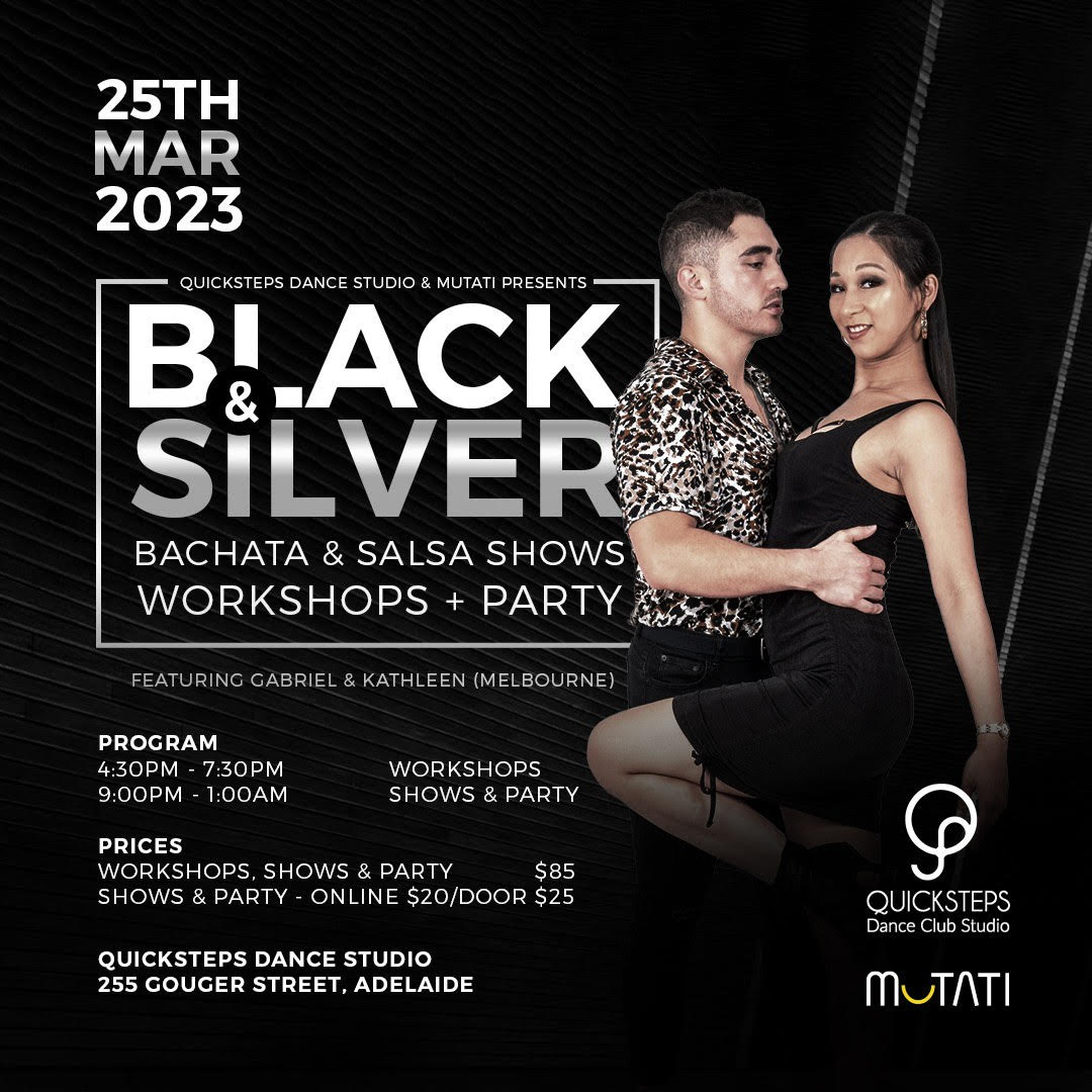 Black & Silver Bachata Salsa Workshop and Party